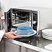 OUCHAN Collapsible Microwave Plate Cover Colander Strainer for Fruit Vegetables,BAP Free and Non-toxic (Blue)
