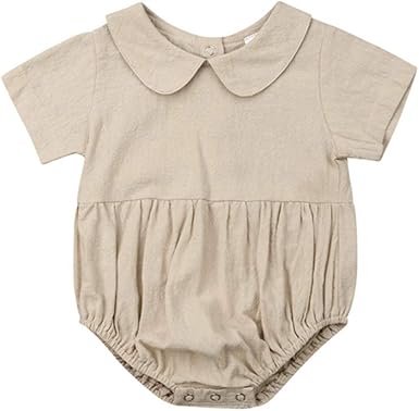 peter pan collar bodysuit baby girl