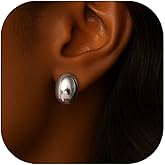 ZENCHEER Gold Ball Clip on Earrings for Women - 14K Gold & Silver Plated Non Pierced Ball Earrings Set for Her, Trendy Hypoallergenic Jewelry