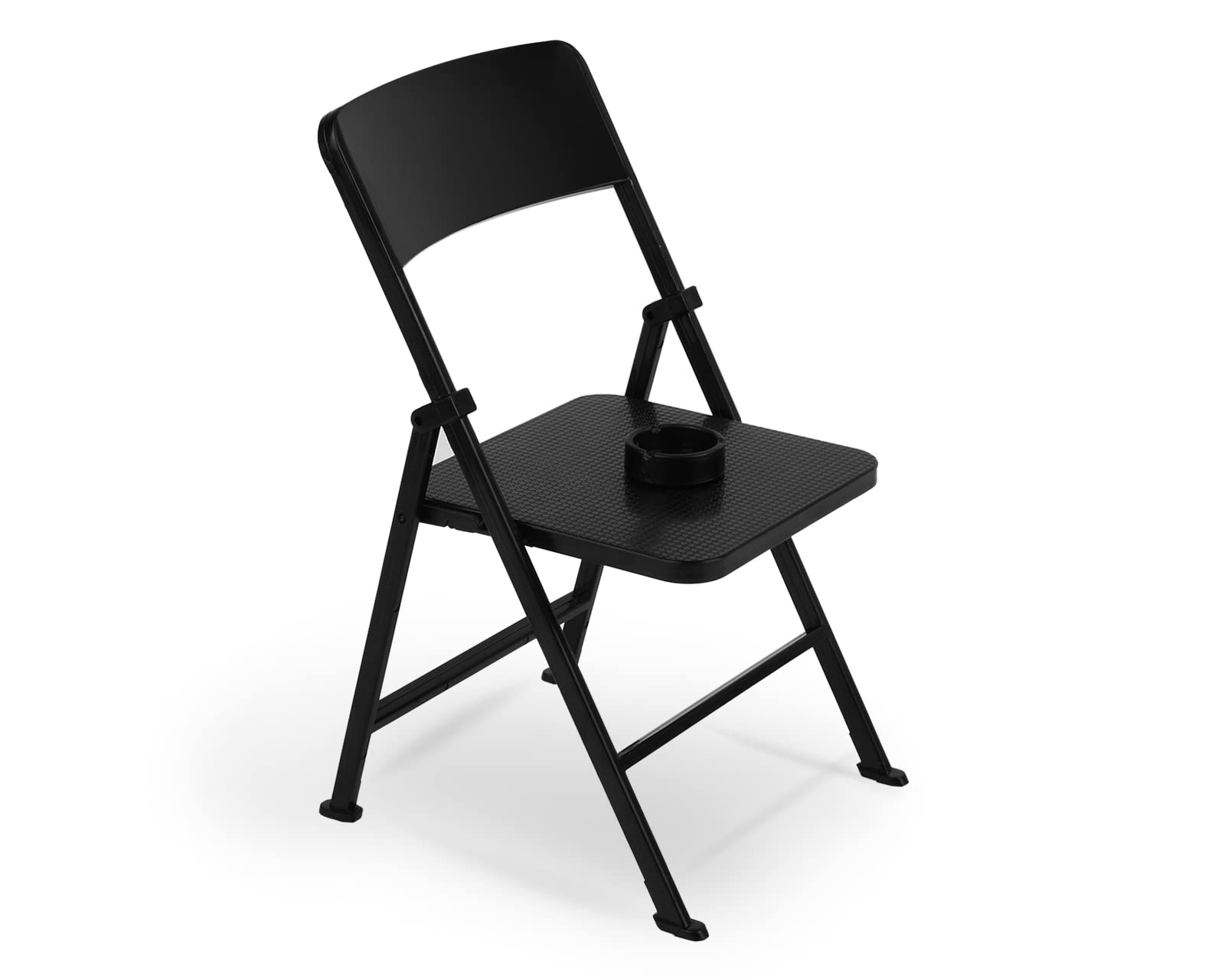 DS. DISTINCTIVE STYLE Doll Chair 1/6 Scale Mini Folding Chair for 12 Inch Action Figure Black Tiny Miniature Furniture for Dollhouse Decoration