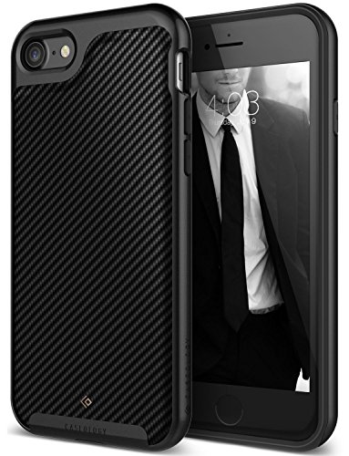 iPhone 7 Case, Caseology [Envoy Series] Slim Premium PU Leather Dual Layer Protective Corner Cushion Design [Matte Black] for Apple iPhone 7 (2016)