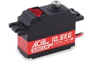 AGFRC 10.5KG Digital Coreless RC-Servo-Motor - High Speed Servo with Aluminum Middle Shell Titanium Gear for 1/12 on Road Small Planes RC Car Helicopter (B26CLM V2)
