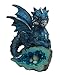 Atlantic Collectibles Adorable Quartzite Blue Baby Dragon On Fossil Cove Figurine 5