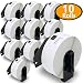 BETCKEY - Compatible DK-1201 Standard Address 1-1/7" x 3-1/2"(29mm x 90mm) Replacement Labels,Compatible with Brother QL Label Printers [10 Rolls/4000 Labels with Refillable Cartridge Frame] primary