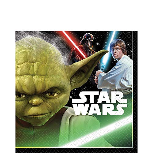 Party City Star Wars Birthday Party Supplies Tableware Kit for 8 Guests