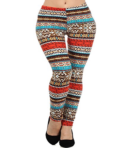 Bright Tribal Printed Leggings 