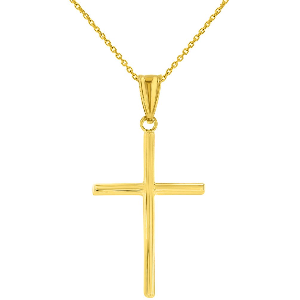 High Polished 14K Yellow Gold Plain 