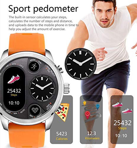 Axiba Smart Watch Fitness Activity Heart Rate Tracker Waterproof, GPS SmartWatch Pedometer Calories Counter with iOS and Android Phone (Blue)
