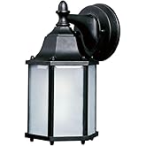 Maxim Cast-9W 1 LED Outdoor Wall Lantern-5.5 Inches Wide by 10 inches high-Black Finish