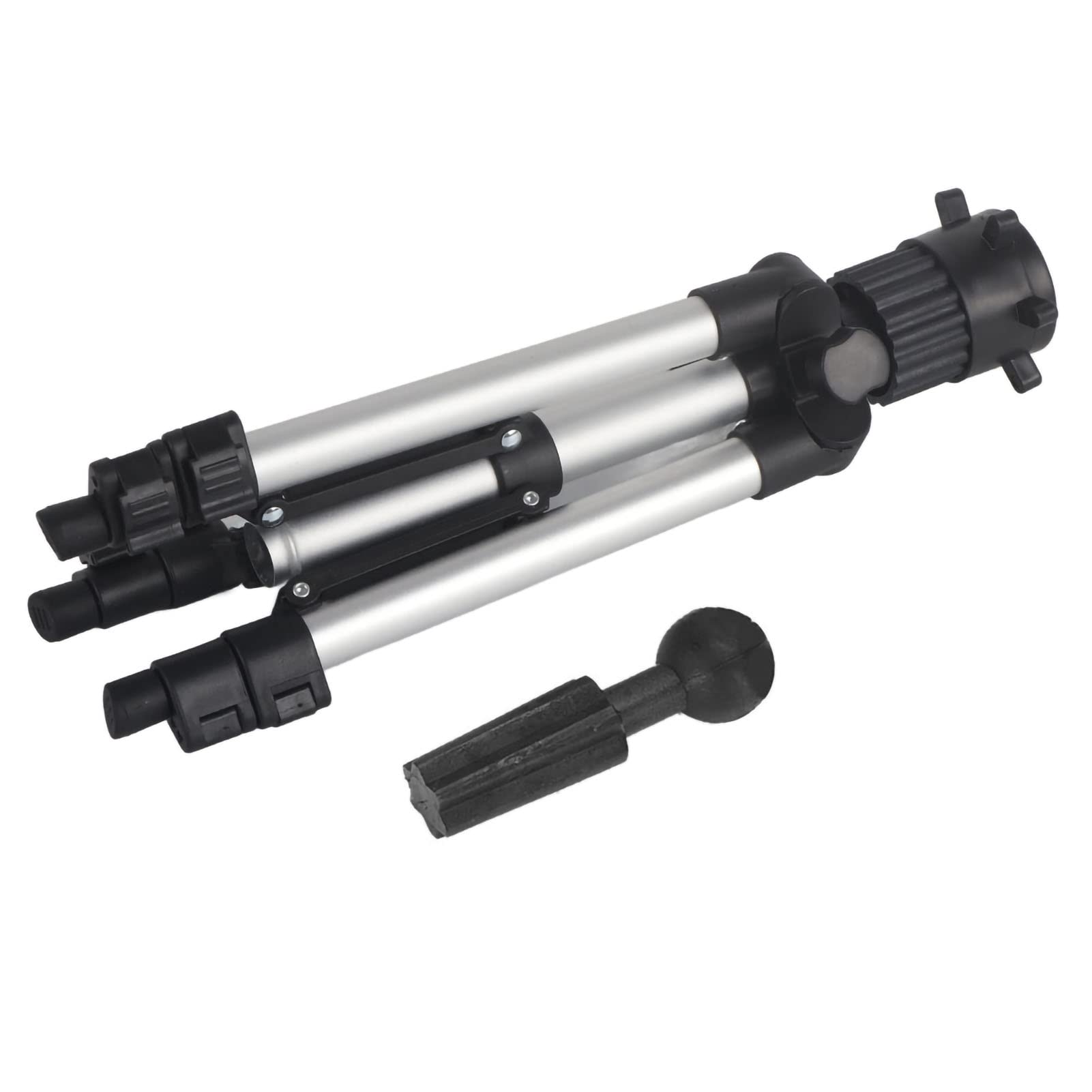 Tripod Telescoping Mannequin Wig Stand Hairdresser Training Mannequin Head Clamp Holder(Black)