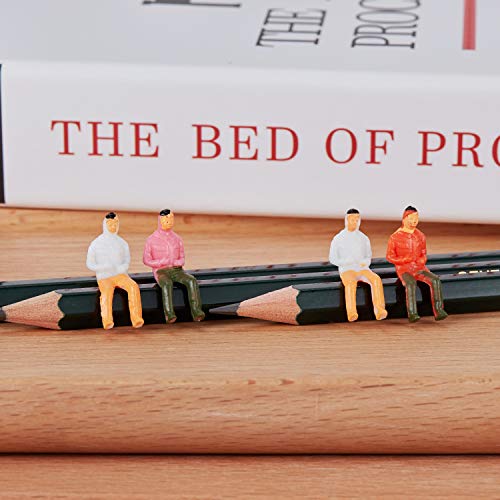 Gejoy 100 Stücke Menschen Figuren Modell Züge Architektur Plastik Menschen Figuren Winzige Menschen Sitzen und Stehen… – Bild 5