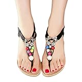 Start Women Summer Bohemia Colorful Bead Butterfly Sandals Shoes