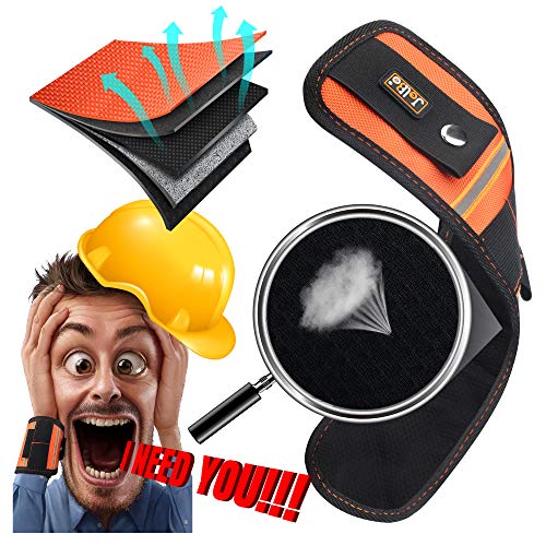 JelBo Magnetic Wristband, Magnetic Tool Belt Holder, Adjustable Tool Organizer Screw Holder with Powerful Magnets for Holding Screws, Tools, Nails, Drill Bits