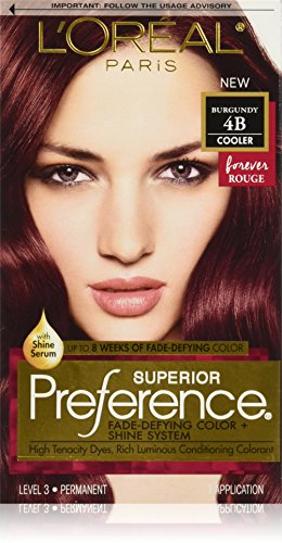 L'Oréal Paris Superior Preference Permanent Hair Color, 4B Burgundy