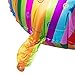 ZOOYOO Happy Birthday Balloons Round Blue Sparkle Foil Mylar Balloons-20Pcs 18inch