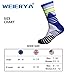 WEIERYA Sports Performance Socks for Men and Women, Moisture Wicking, Compression Support, Cushioned Socks 2 Pairs Pack