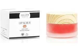 JELLYM BEAUTY Vegan Lip Exfoliant - Gentle Sugar Scrub for Soft and Smooth Lips, Cruelty-Free and Eco-Friendly (Watermelon)