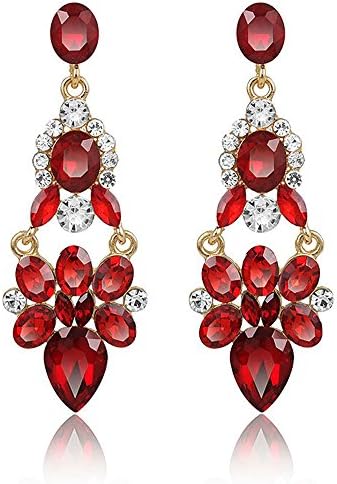 Vintage Party Wedding Long Crystal Handmade Earring Jewelry for Women
