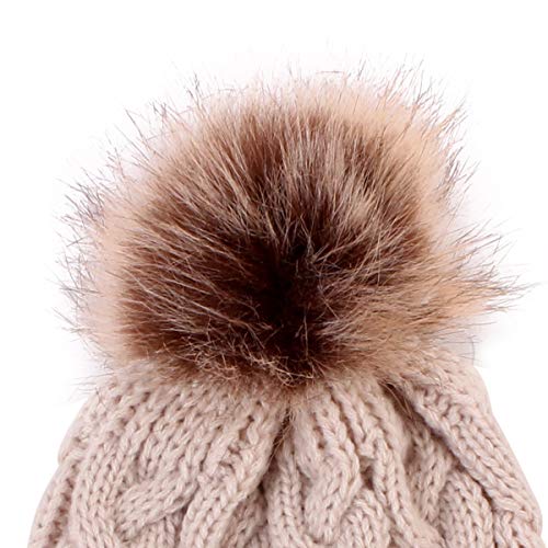 Yinuoday Baby Knit Hat Cap Winter Warm Wool Infant Toddler Kids Crochet Beanie Cap New (Khaki)