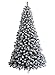 KING OF CHRISTMAS 6 Foot Prince Flock Christmas Tree with 350 UL Warm White LED Lights