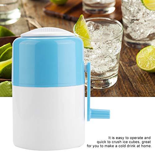 Jimfoty Manual Ice Crusher, Portable Hand Crank Ice Crusher Grinder Household Ice Shaver Snow Cone Maker Kitchen Tool