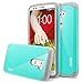 LG G2 Case, RANZ® Grey with Aqua Blue Hard Impact Dual Layer Shockproof Bumper Case For LG G2(AT&T D800, T-Mobile D801,Global D802)