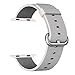 MXY Fine Woven Nylon Strap Replacement Wrist Classic Bracelet Watch Band For Apple iWatch Series 1 Series 2 (42MM-Pearl)
