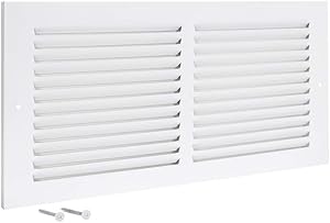 EZ-FLO 61628 Return Air Grille, 14 inch x 6 inch Opening, White