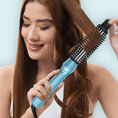 SwanMyst Curling Iron Brush, Dual Voltage Travelfriendly 1.25 Inch Tourmaline Ceramic Ionic