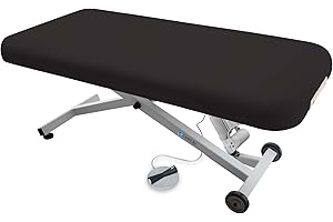 EarthLite Ellora Electric Lift Massage Table, Flat Table Top, Made in USA, 32" x 73, Black