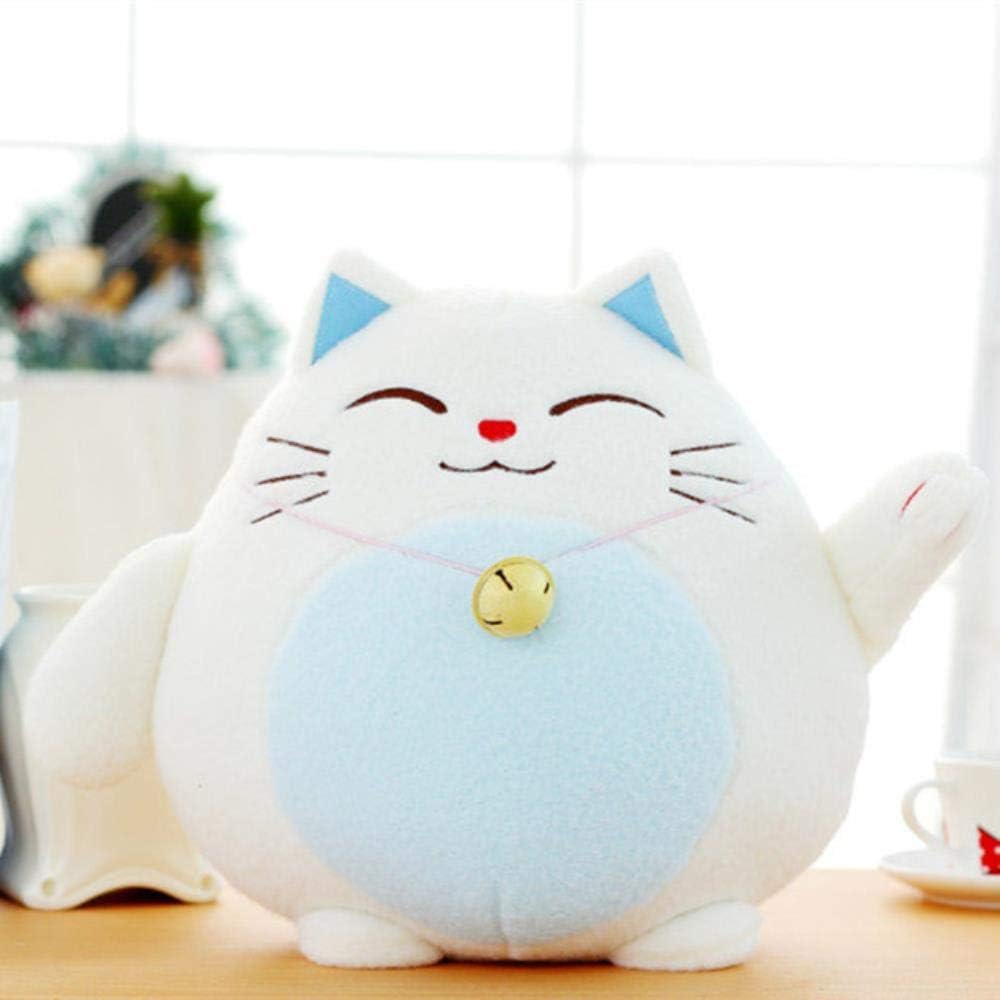 LYHONG 18Cm Panda Plush Animals Doll Toys Fortune Cat Plush Toys Stuffed Lucky Cat Car Decoration,Color,18Cm Blue Cat