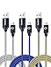 OKRAY Micro USB Charger, 3 Pack 6ft/1.8M Nylon Braided High Speed Data Charging Cable Charge Cord Compatible for Android, Samsung Galaxy S6/S7, Nexus, HTC, LG, Tablets and More (Black Blue Gold)