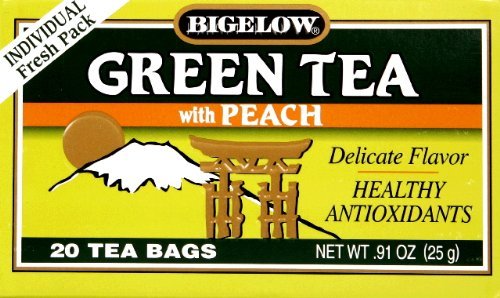 Bigelow Green Tea with Peach 20 ea (Pack of 2)