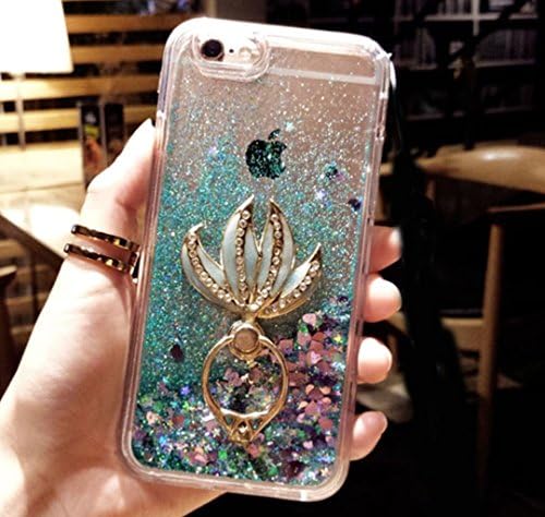 Galaxy S9 Plus Case,Galaxy S9 Plus Liquid Mermaid Kickstand Case,Goodaa Luxury Bling Elegant Mermaid Fish Tail Kickstand Shiny Liquid Glitter Quicksand Case For Galaxy S9 Plus(Green)