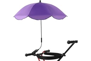 CDQL Baby Umbrella Stroller Parasol with Clamp Adjustable, UV Protection Clip on Umbrella Stroller for Toddlers 1-3 Stroller Sun Shade Umbrella for Trolley, Beach Chair, Wheelchair, Travel