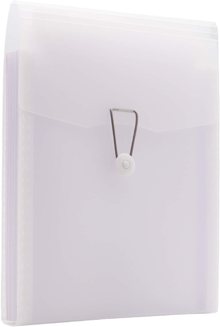 Expanding File Folder, 6 Pockets, Vertical Expandable File