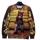 Unisex Sneak Sweater COLLEGE DROPOUT Bear Sweatshirt T Shirts (M)