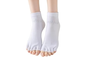 Wellrox Toeless Yoga Socks, Yoga Socks with Grips for Women, Toeless Socks, Open Toe Socks Women, Pilates Toe Socks