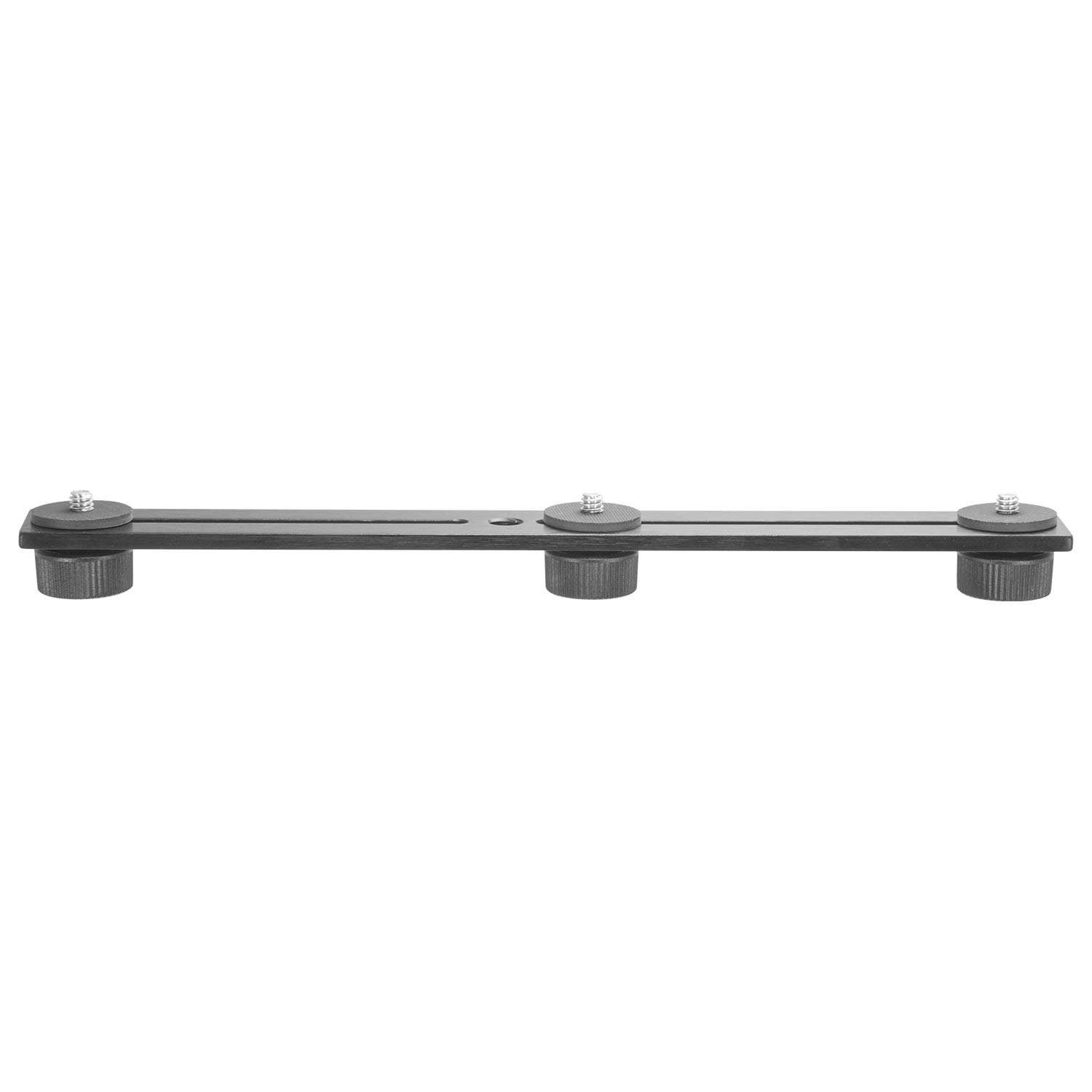 iBOLT 10 inch Tripod Camera Slider Bar with 3 Camera (_ inch) Screw attachments- Great for Adding Additional Microphones, LED Lights, Camera Flash, Monitors, etc.- DSLR Cameras, GoPros, Video Cameras