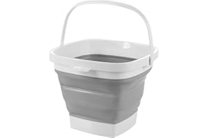 Portable Collapsible Bucket for Camping Fishing Car Gardening Beach Activities, Foldable Easy to Carry