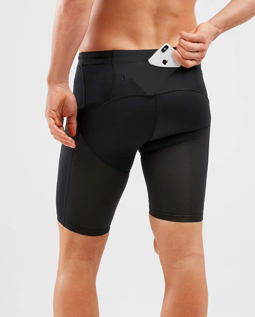 2XU Men's Light Speed Compression Shorts, Black/Gold Reflective, S - Image 4