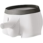 Cerahome Men's Underwear Separated Pouch Modal Boxer Briefs Elephant Nose Turnks Tagless Boxers