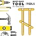 iTools Multi Angle Template Tool - Angle-izer Measuring Ruler Layout Multi-angle Tool with Metal Knobs and Bolts - Perfect for Tiling, Flooring, Brick Laying, Deck Building (Yellow (Plastic))