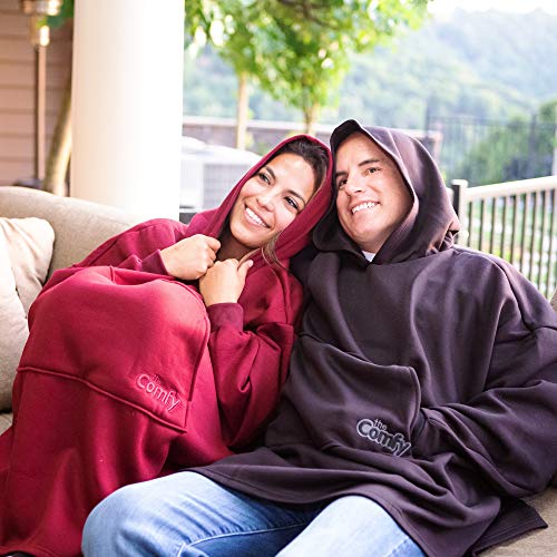 THE COMFY | Oversized Unlined Wearable Fleece Cotton Blanket, One Size Fits All, Shark Tank