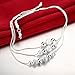 KOREA-JIAEN Multilayer Bead Necklace S925 Silver Plated Frosted and Smooth Ball Pendant Necklace