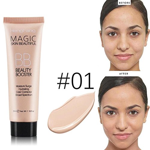 Liquid Foundation Concealer BB Cream ,Wondere Concealer/Isolation/Whitening/Bright Lasting Blemish Balm Coverage Makeup Base … (01)