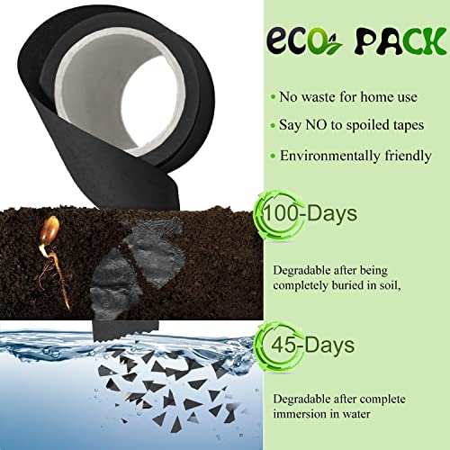 Black Masking Tape Painters Tape 1 1/2 3/4 2 inch x 33yds 4 Rolls Multi Size Adhesive Wide Thin