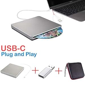 Lector USB-C, lector externo para CD DVD, grabador USB DVD CD