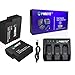 2 x Replacement Battery and 3-Channel Charger for GoPro Hero 5 Hero 6 Black By Mibote (Compatible with v02.51, v02.00, v01.57 and v01.55)