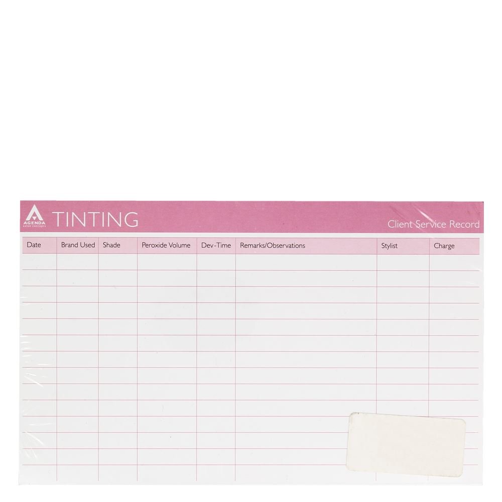 Agenda Record Cards Tinting